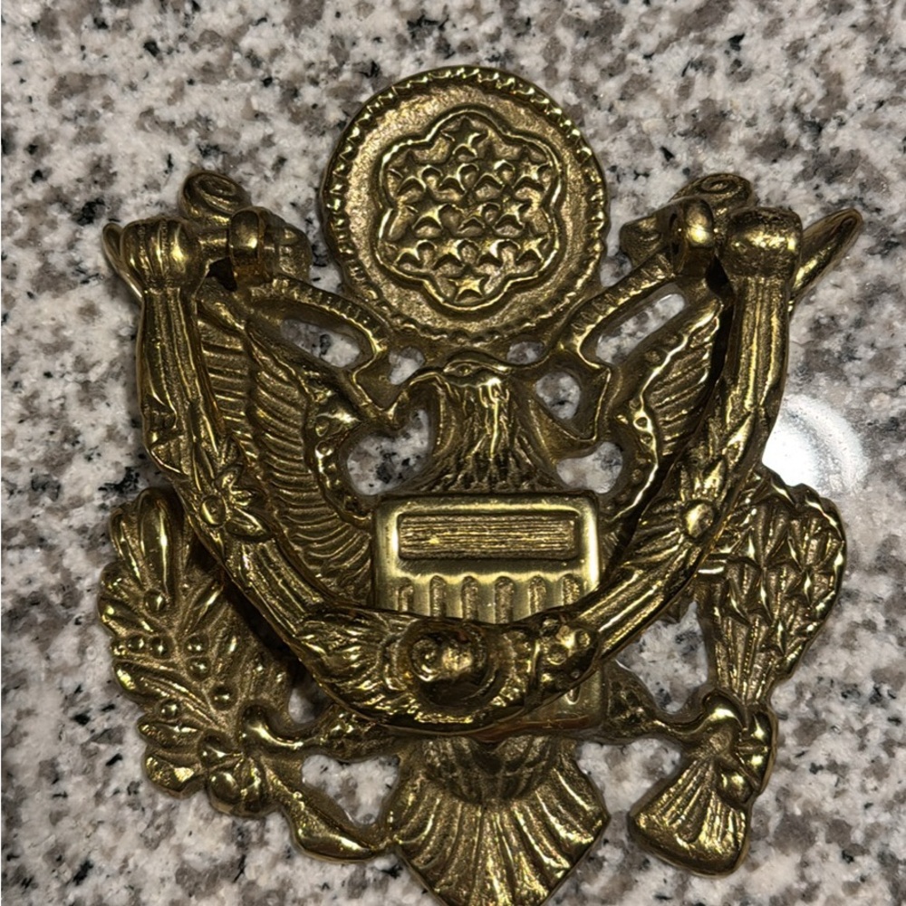Gold Eagle Emblem Brass door knocker